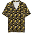 thumbnail image 3 of PRIYAL Men's Short Sleeve Pajama Sets Button Down Collar Sleepwear Soft Lounge Pjs Set Lightweight Men's Outfits, 3 of 12