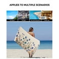 thumbnail image 5 of Blue Teal Spring Floral Towel Set of 3, Soft Microfiber Bath Towels, Hand Towel, Washcloths, Watercolor Botanical Summer Flowers Quick-Dry Absorbent Towels for Bathroom Kitchen Hotel Beach Gym Spa, 5 of 7