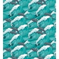 thumbnail image 3 of Ambesonne Ocean Duvet Cover Sets, Surfing Doodle Dolphins, 2-Twin, Charcoal Grey Teal White, 3 of 4
