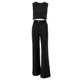 thumbnail image 4 of REORIAFEE Women's Summer Outfits Sets 2023 Trendy Lounge Sets Spring Outfits Casual Women's Summer Sleeveless Vest Top Trousers Fashion Women's Two Piece Set Black L, 4 of 5