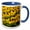 Blue/White, variant on 3drose, Black Eyed Susans, Usa, 15oz Two-tone Red Mug