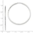 thumbnail image 2 of Real 14kt White Gold Diamond-cut Princess Square Tube Endless Hoop Earrings; for Adults and Teens; for Women and Men, 2 of 2