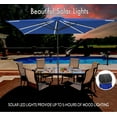thumbnail image 5 of Freetime Fun Heavy Duty Ibiza 8' x 10' Rectangular Outdoor Patio Umbrella with Solar Lights, Blue, 5 of 7