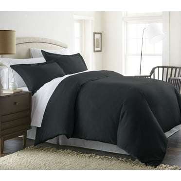 Black 3 Piece Duvet Cover Set King/California King, by Simply Soft