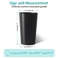 thumbnail image 5 of 2 Pack Outdoor Planters with Liners,21.7 in Modern Tall Square Planter Box for Indoor/Outdoor,Black, 5 of 8