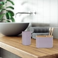 thumbnail image 6 of Bathroom Accessories Set 6 Piece Bath Ensemble with Smooth Surface Includes Soap Dispenser, Toothbrush Holder, Toothbrush Cup, Soap Dish for Decorative Countertop and Housewarming Gift, Purple, 6 of 8