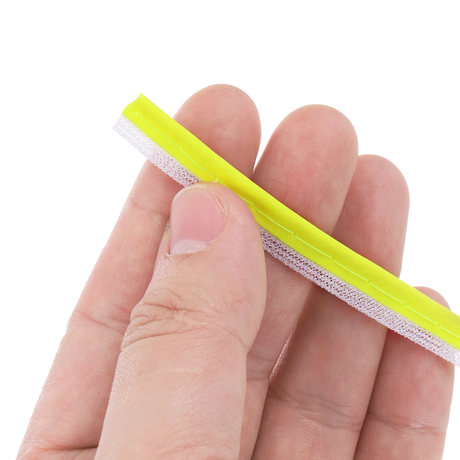 Uxcell Reflective Piping Fabric Strip Edging Braid Trim Sew on High Visibility Piping Tape for Clothing Bag Fluorescent Yellow