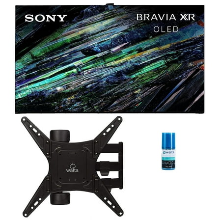 Sony XR65A95L 65 Inch QD-OLED 4K UHD Smart Google TV with AI Upscaling with a Walts TV Medium Full Motion Mount for 32 Inch-65 Inch Compatible TV's and Walts HDTV Screen Cleaner Kit (2023)