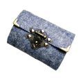 thumbnail image 1 of Tarjetero clásico portátil para tarjetas de visita, organizador de tarjetas de crédito para damas elegantes, gris, 1 of 2