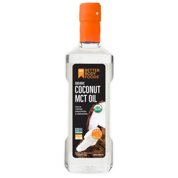 BetterBody Foods MCT Oil Concentrated MCTs from Organic Coconut Oil, 500ml