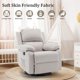 thumbnail image 3 of Korser Sillón Reclinable Giratorio 360°Adultos,Mecedora Pequeña Para Espacios Reducidos,Lino,Beige, 3 of 6
