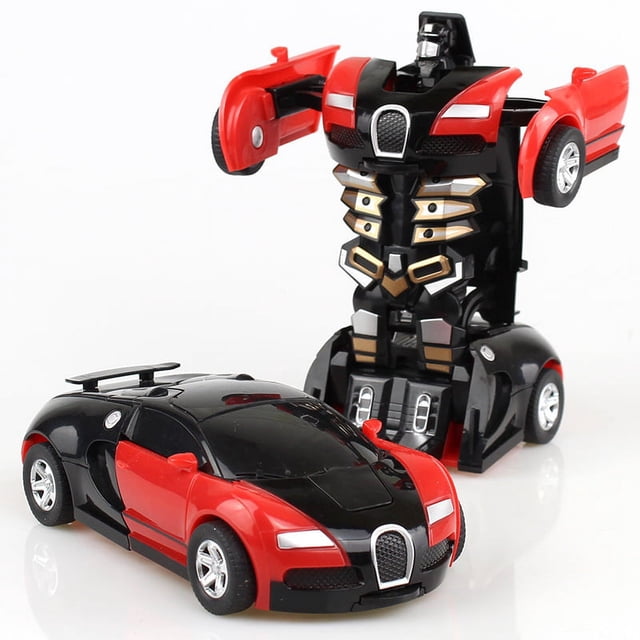 Colisión inercia deformación de un solo botón Bujiadi King Kong coche para niños robot puesto de mercado nocturno juguetes