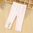 thumbnail image 3 of DJDLJWCJ Baby Girls Wide Leg Joggers Pants Elastic Waist Breathable Ribbed Casual Pants Solid Color Stretch Soft Pants Pink Size 2T, 3 of 10