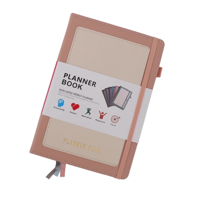 Journal Notebook A5, Reusable PU Leather Planner Journal Notepad With A Exquisite Hard Cover For Diary Schedule Plan Drawing