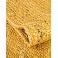 thumbnail image 5 of 9x12 Ft Oval Yellow Jute Area Rug, Hand-Woven, Reversible, Farmhouse Boho Style, Durable & Pet-Friendly Rug for Living Room, Dining Room, and Bedroom, 5 of 5
