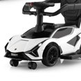 thumbnail image 3 of CIPACHO 3 in 1 Licensed Lamborghini Ride Walking Toy Stroller, Toys for Girls Boys Ages 1-5 Years, Great Gift for Kids, White, 3 of 4