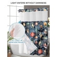 thumbnail image 4 of No Hook Cloth Fabric Shower Curtain with Snap in Liner, Coastal Conch Waterproof Shower Curtains Set with See Through Top Window, Ocean Starfish Seagrass Retro Watercolor Bath Curtains Shower 36"x78", 4 of 6