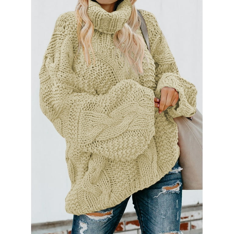 Turtleneck Loose Knitted Pullover Jumper Sweater(3 Colors) Turtleneck Loose Knitted Pullover Jumper Sweater(3 Colors)