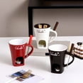 thumbnail image 4 of Mornei Fondue Mug Candy Hot Pot Melting Mug Cookware Candy Coffee Cup Fondue Warmer Mug brown, 4 of 6