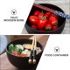 thumbnail image 3 of 1pc Bowl Wood Hogar Wood Bowl Food Envase Bowl de arroz para el hogar (café), 3 of 7
