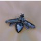 thumbnail image 5 of Broches de abeja bonitos de cristal grande de lujo, broche de aleación de diamantes de imitación de color gris champán, alfileres de fiesta para mujer, regalos de cumpleaños, 5 of 5