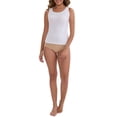 thumbnail image 2 of INSPIRE CHIC Women's Zippers Nursing Relaxed Fit Tank Wide Straps U-Neck Long Postpartum Vest L White, 2 of 6