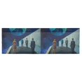thumbnail image 6 of Yayeee Kitchen Valance Rod Pocket 54" x 18" Living Room Window Curtain, Blue Planet, 6 of 6