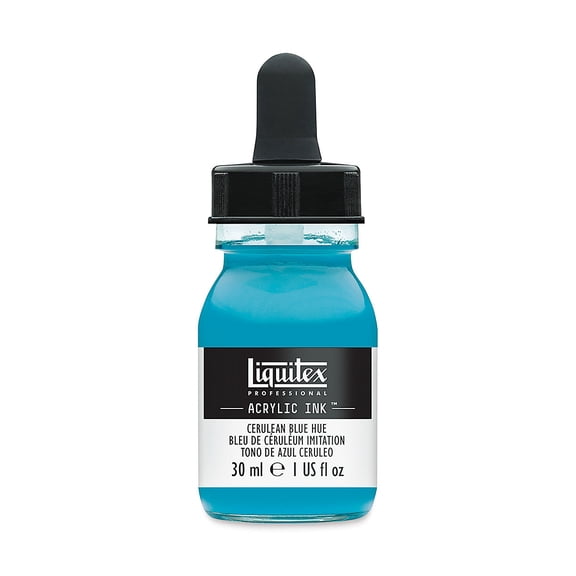 Liquitex Professional Acrylic Ink, 30ml Jar, Cerulean Blue Hue