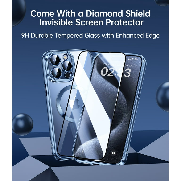 JUESHITUO iPhone 15 Pro Max Magnetic Titanium Case, Military