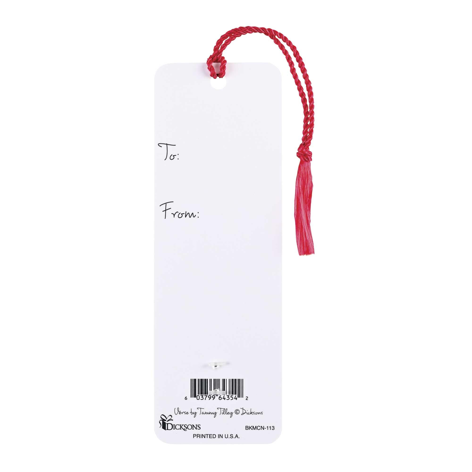 Dicksons God Gave A Treasured Gift - #1 Teacher, White 6 x 2 Inch Paper Tassel Bookmark with Coin; Pack of 15