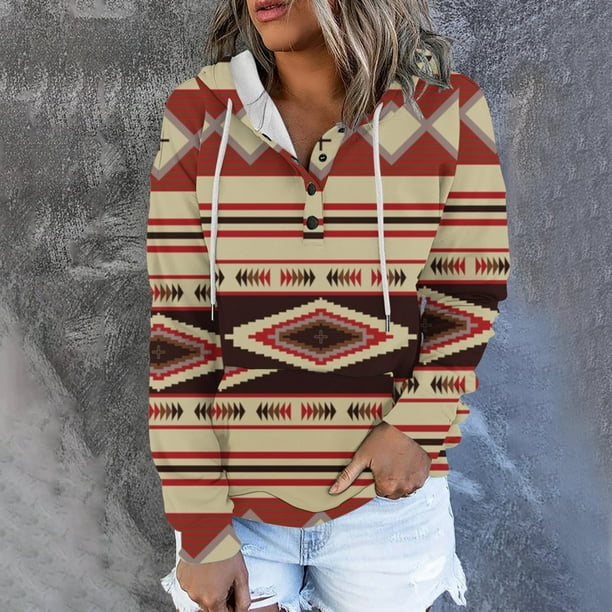 Pntutb Mujer Moda Casual Impreso Blusa de manga larga Impreso Pullover tops Sudaderas con capucha Pntutb Pntutb-553