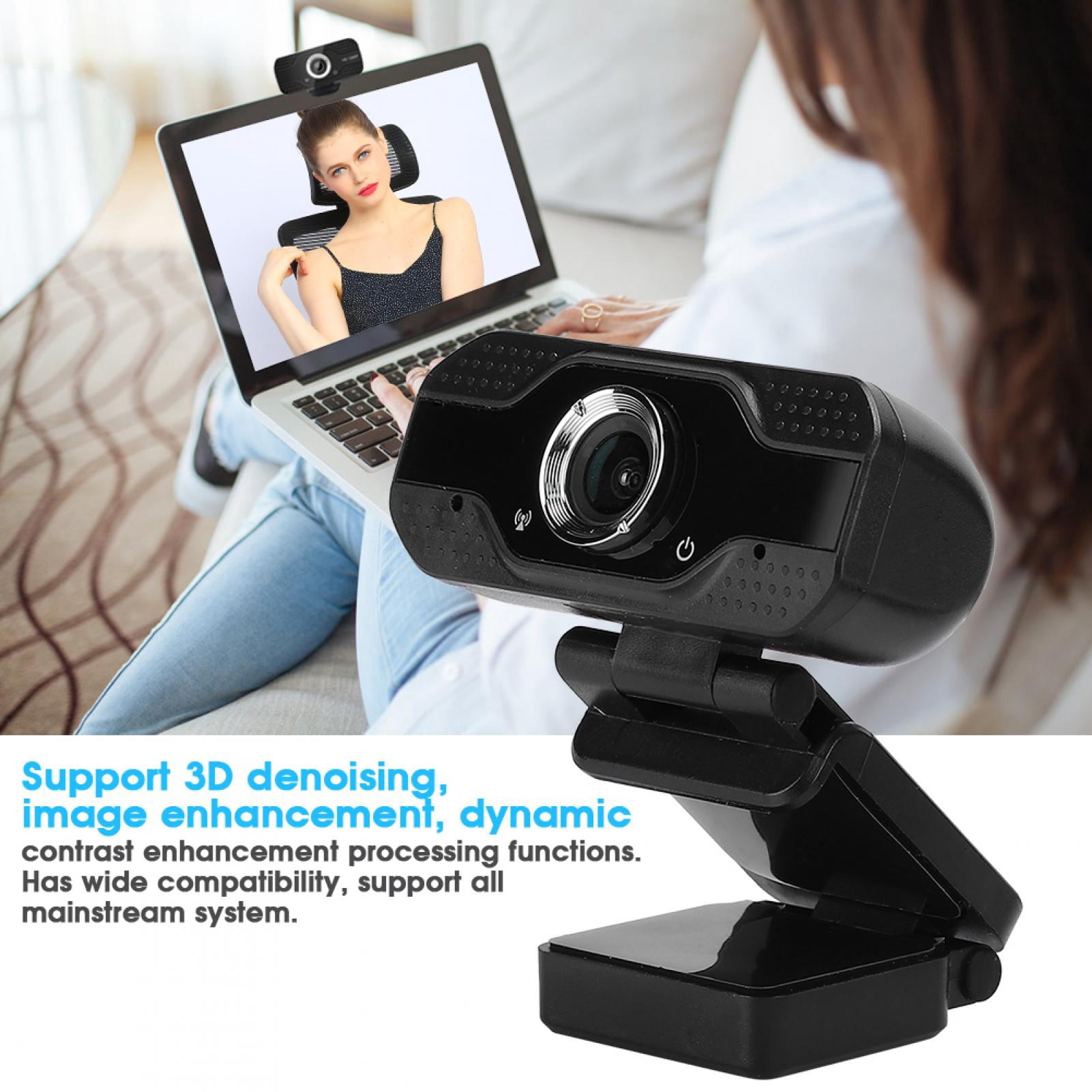 HD Webcam, Full Color  1080P Webcam, Built-in Microphone For Online Class Live Broadcast Camera