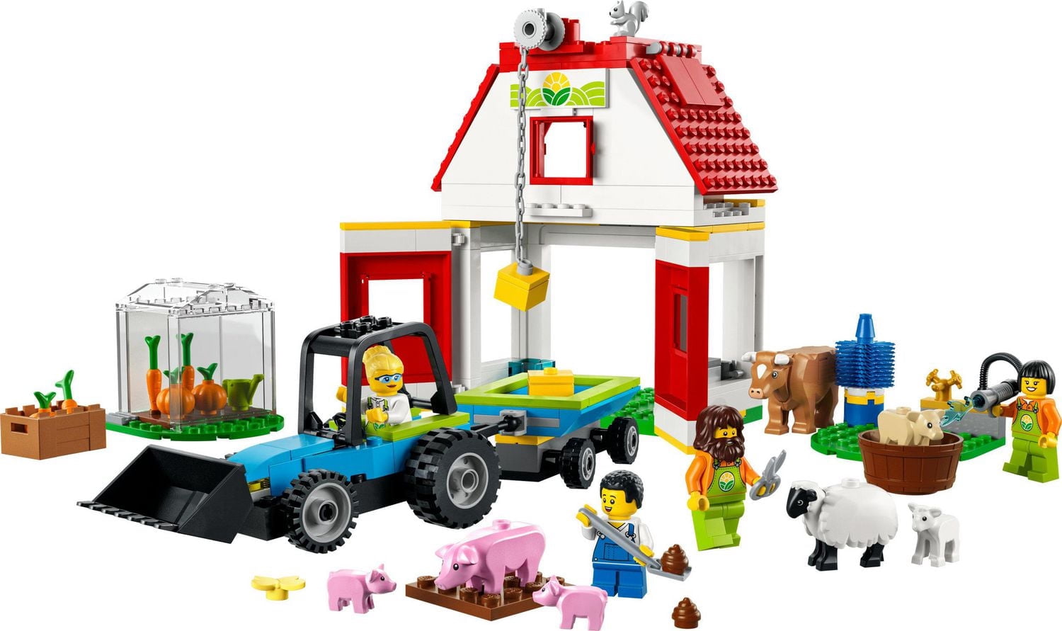LEGO City Farm Barn & Farm Animals 60346 Toy Building Kit (230 Pieces)