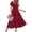 Wine Red, variant on PRETTYGARDEN Womens Summer Puff Short Sleeve Maxi Dress Square Neck Smocked Tiered Ruffle A Line Long Flowy Beach Dresses