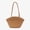 Orange, variant on Hand Woven Leather Tote Bag, 2 Ways Hand Shoulder Beach Purse, Light Green
