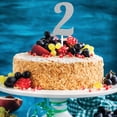 thumbnail image 2 of Party Central Glittered 2 Party Cake Dessert Toppers - 6” - Club pack of 12, 2 of 3