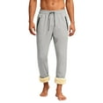 thumbnail image 2 of Mens Fleece Lined Sweatpants Winter Sherpa Lined Straight Leg Open Bottom, with Zipper Pockets, 2 of 5