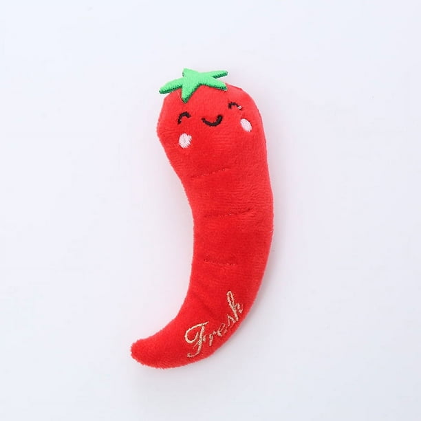 Juguetes para gatos Serie de peluches pequeños con forma de verdura y menta para gatos, suministros para mascotas