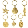 thumbnail image 1 of Bikini Charm DOUBI de acero inoxidable dorado, 6 unidades, impermeable, 1 of 8