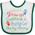 thumbnail image 3 of Inktastic Firefighter Like Mommy Boys or Girls Baby Bib, 3 of 4