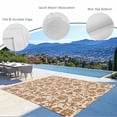 thumbnail image 3 of Brown Floral Outdoor Rug for Patio/Deck/Porch, Non-Slip Large Area Rug 5 x 7 Ft, Vintage Rustic Flowers Botanical Spring Indoor Outdoor Rugs Washable Area Rugs, Reversible Camping Rug Carpet Runner, 3 of 8