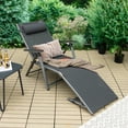 thumbnail image 2 of Tumbona de aluminio plegable Costway para Exteriores gris, 2 of 9