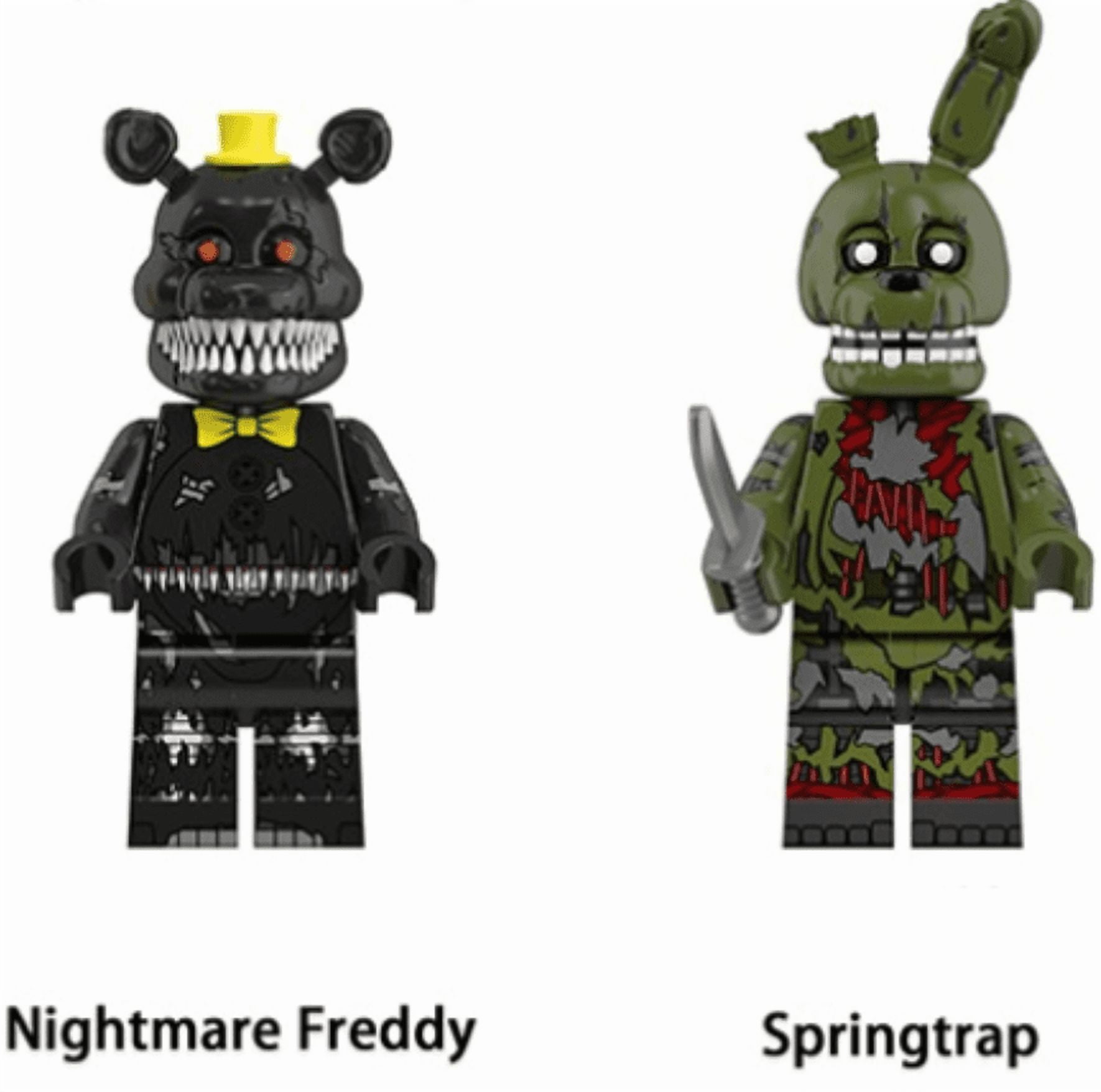Harbrot Five Nights at Freddy's Action Figures, Halloween Series Five Nights at Freddy's Toys Children's Building Toys Sets 3D Kids Puzzles Halloween Decorations, Building Blocks for Kids Ages 4-8, B