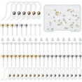 thumbnail image 6 of 90Pcs 4 Styles Leverback Earring Hooks French Wire Hooks Fish Earrings Hooks Ear Wires with Loops Rose Golden Earring Wire with Open Loop Hooks with Ear Nuts for DIY Earrings Making, 6 of 8