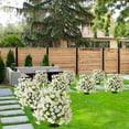 thumbnail image 6 of Kbndieu White Artificial Flowers with Ground Spikes, Fake Plants for Garden, Outdoor Wedding Party Decorations, Patio & Porch Faux Plants, 6 of 6