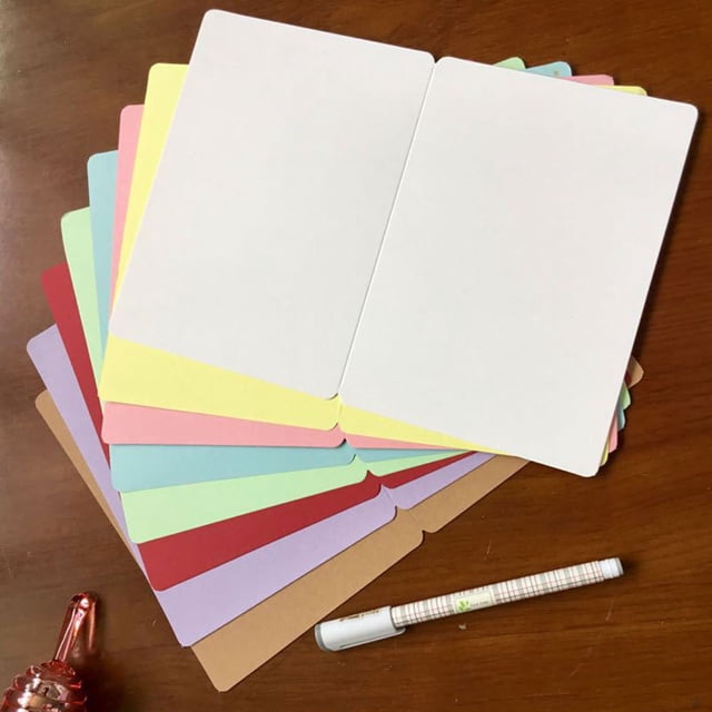 HONMEET 50Pcs Festival Greeting Cards Assorted Color Blank Blessing Cards for Graduation and Parties