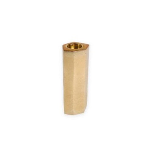 R16 HOME 2102S Golden Luxury Tilted Hexagon Small Candle Holder