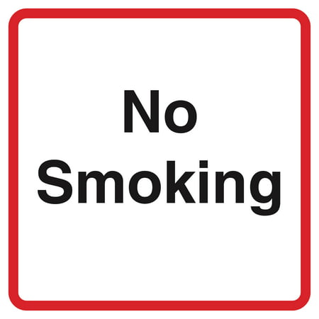 Square No Smoking E Cig Vape Business Office Window Signs Commercial Plastic Square Sign, (Best 4 E Cigs)