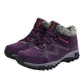 thumbnail image 2 of Wovix Women's Winter Thermal Boots Waterproof Snow Winter Warm Hiking Work Comfy Boots Sneakers Walking Shoes Purple, 2 of 3