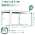 thumbnail image 2 of Domi Outdoor Louvered Pergola 12'×16', Aluminium Pergola with Adjustable Roof, Hardtop Gazebo for Patio, Deck, Garden, Yard, Beach(White), 2 of 8